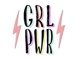 citas e ilustraciones de girl power vector