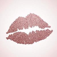 icono de labios con efecto brillo vector