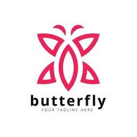 Butterfly logo design template vector