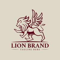 Heraldry Lion logo Design vector