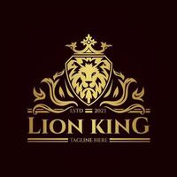 Heraldry Lion logo Design vector