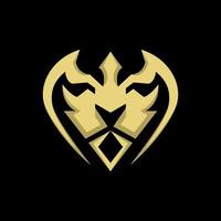 Lion sword logo design template