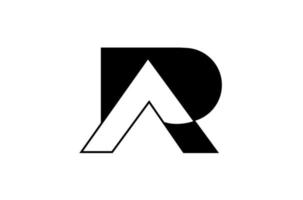 AR Minimal Logo Design vector
