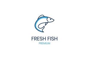 Fish icon logo design vector template