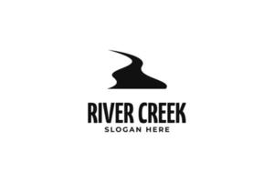 River creek logo design vector