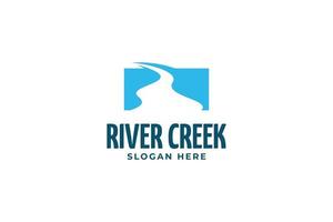 River creek logo design vector