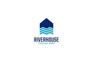 River house logo design vector