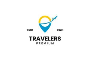 Travel location logo design vector