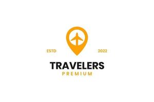 Travel location logo design vector