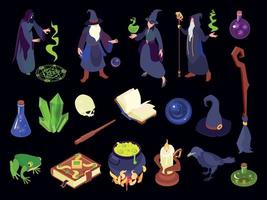 Isometric Magic Set vector