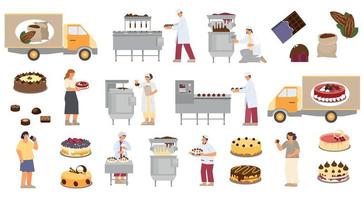 Sweets Factory Icon Set vector