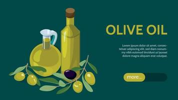 Olive Oil Banner vector