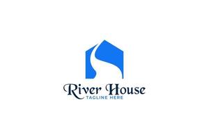 River house logo design vector