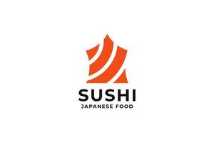 plantilla de vector de diseño de logotipo de sushi