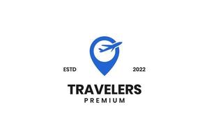 Travel location logo design vector