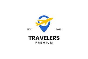 Travel location logo design vector