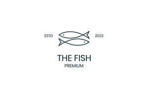 Fish icon logo design vector template