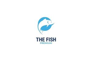 Fish icon logo design vector template