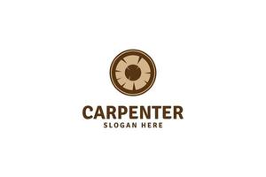 vector de diseño de logotipo de carpintero