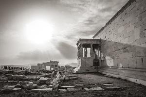 acrópolis de atenas ruinas eretteo templo grecia capital atenas grecia. foto