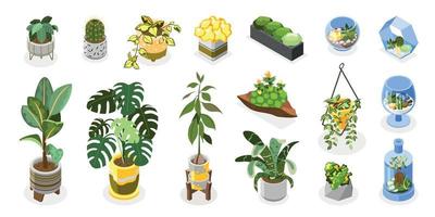 conjunto de iconos de plantas vector