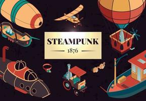 Steampunk Horizontal Illustration vector