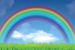 Rainbow Realistic Background vector