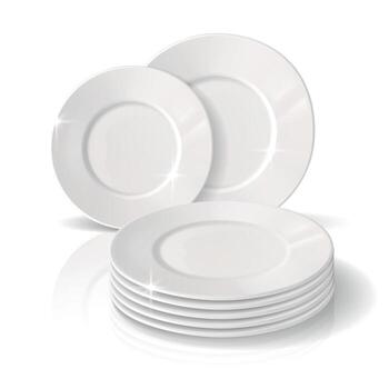 Plates Realistic Composition vector