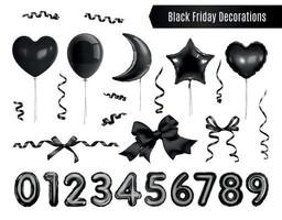 Black Friday Decorations Set vector