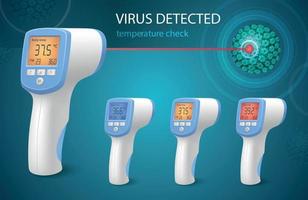 virus detectado fondo realista vector