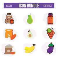 Grocery Icon bundle vector