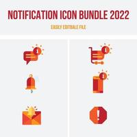 paquete de iconos web de notificación vector
