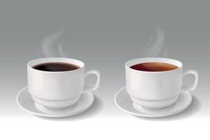 Cups With Hot Drink vector