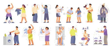 Body Odor People Set vector