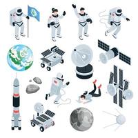 Space Isometric Set vector