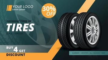 Tires Realistic Background vector