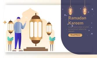 Islamic vector design greeting card background islamic design banner. vector illustration