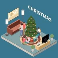 Family Holidays Composition vector