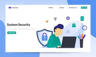 concepto de seguridad de red, base de datos segura y protección de datos personales, cifrado de tráfico, vpn, protección de privacidad, tecnología antivirus, icono plano, adecuado para página de inicio web, banner, vector