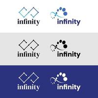 símbolo de logotipo infinito adecuado para cualquier negocio vector