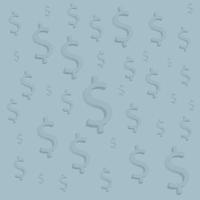 Vector background with dollar signs on blue.