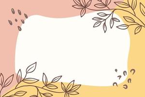 Hand drawn floral abstract background vector