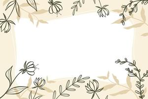 Hand drawn floral abstract background vector