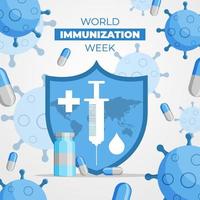 World Immunization Week Background vector