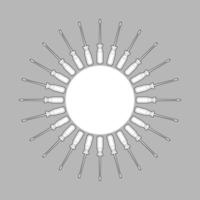 Screwdriver - round banner with space for text. hand tool. carpentry and assembly tools to screw fasteners vector