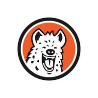 laughing hyena logo animal vector