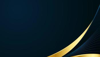 Luxury abstract background vector illustration with dark blue and gold color gradient,  banner design template