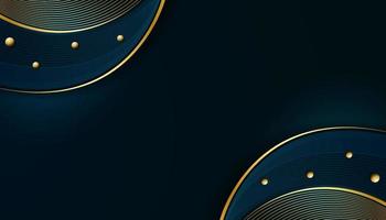 Luxury abstract background vector illustration with dark blue and gold color gradient,  banner design template