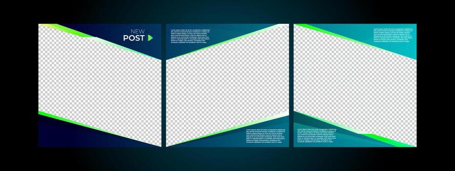 Social media post template vector background, abstract background with empty space for photo