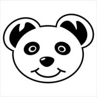 vector de panda sobre fondo blanco